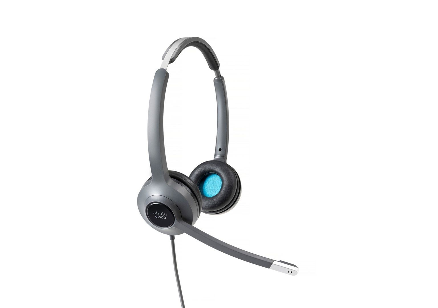 Cisco Headset 522, Wired Dual On-Ear 3.5 mm Headset with USB-A Adapter, Charcoal, 2-Year Limited Liability Warranty (CP-HS-W-522-USB=) - Image 1