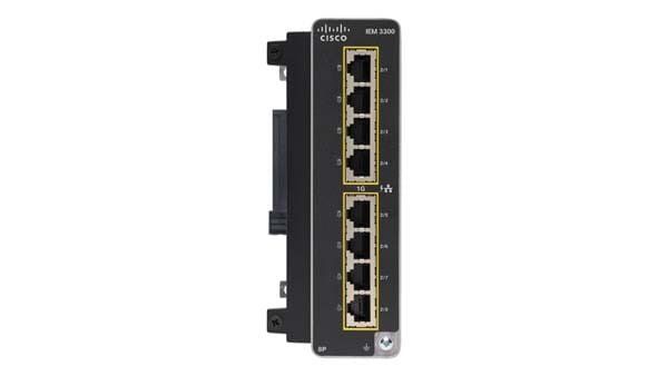Cisco IEM-3300-8P= network switch Managed L2 Gigabit Ethernet (10/100/1000) Power over Ethernet (PoE) Black