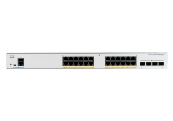 Cisco Catalyst 1000-24T-4X-L Network Switch, 24 Gigabit Ethernet (GbE) Ports, four 10 G SFP+ Uplink Ports, Fanless Operation, Enhanced Limited Lifetime Warranty (C1000-24T-4X-L)