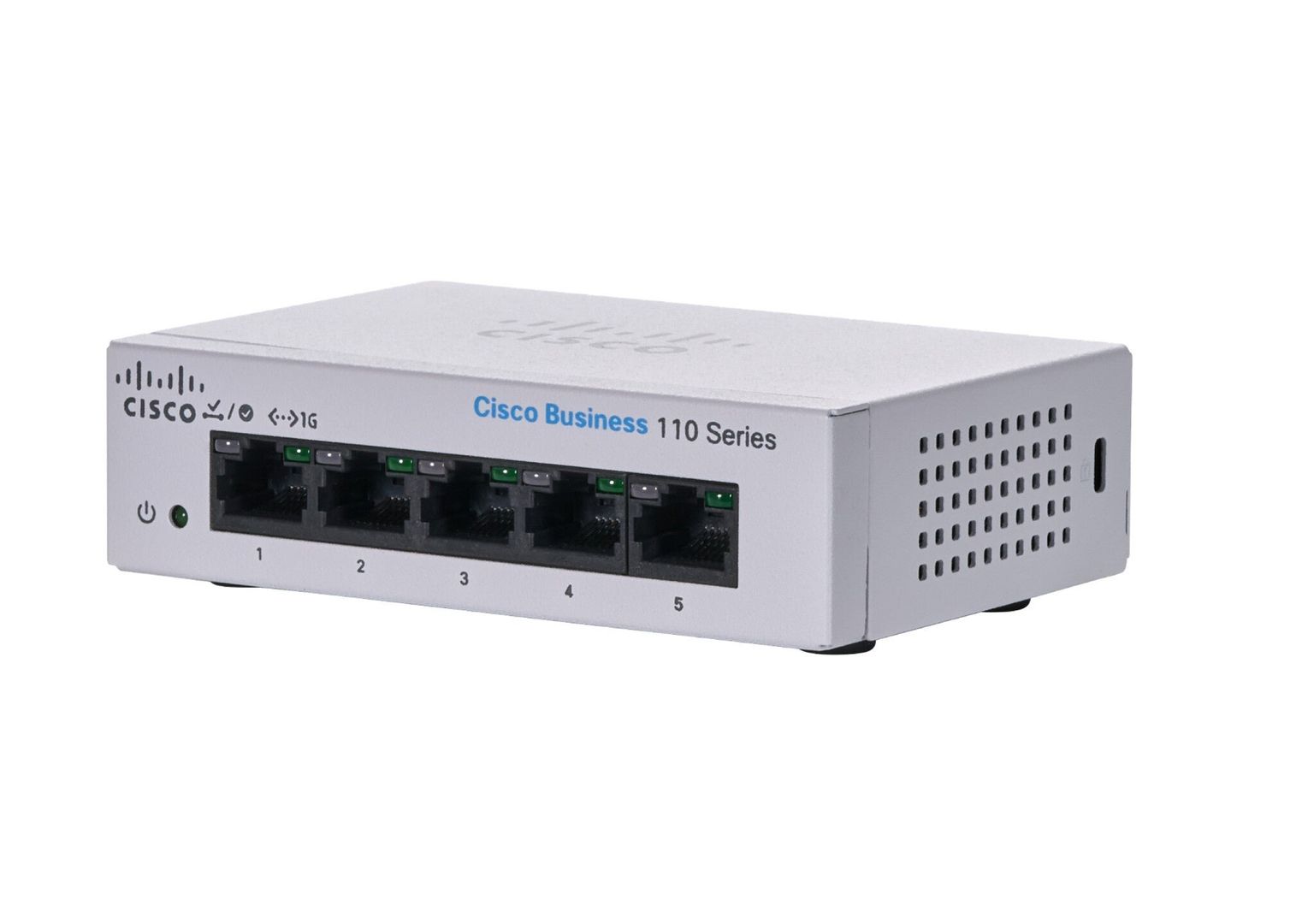 Cisco Business CBS110-5T-D Unmanaged Switch | 5 Port GE | Desktop | Ext PS | Limited Lifetime Protection (CBS110-5T-D) - Image 1