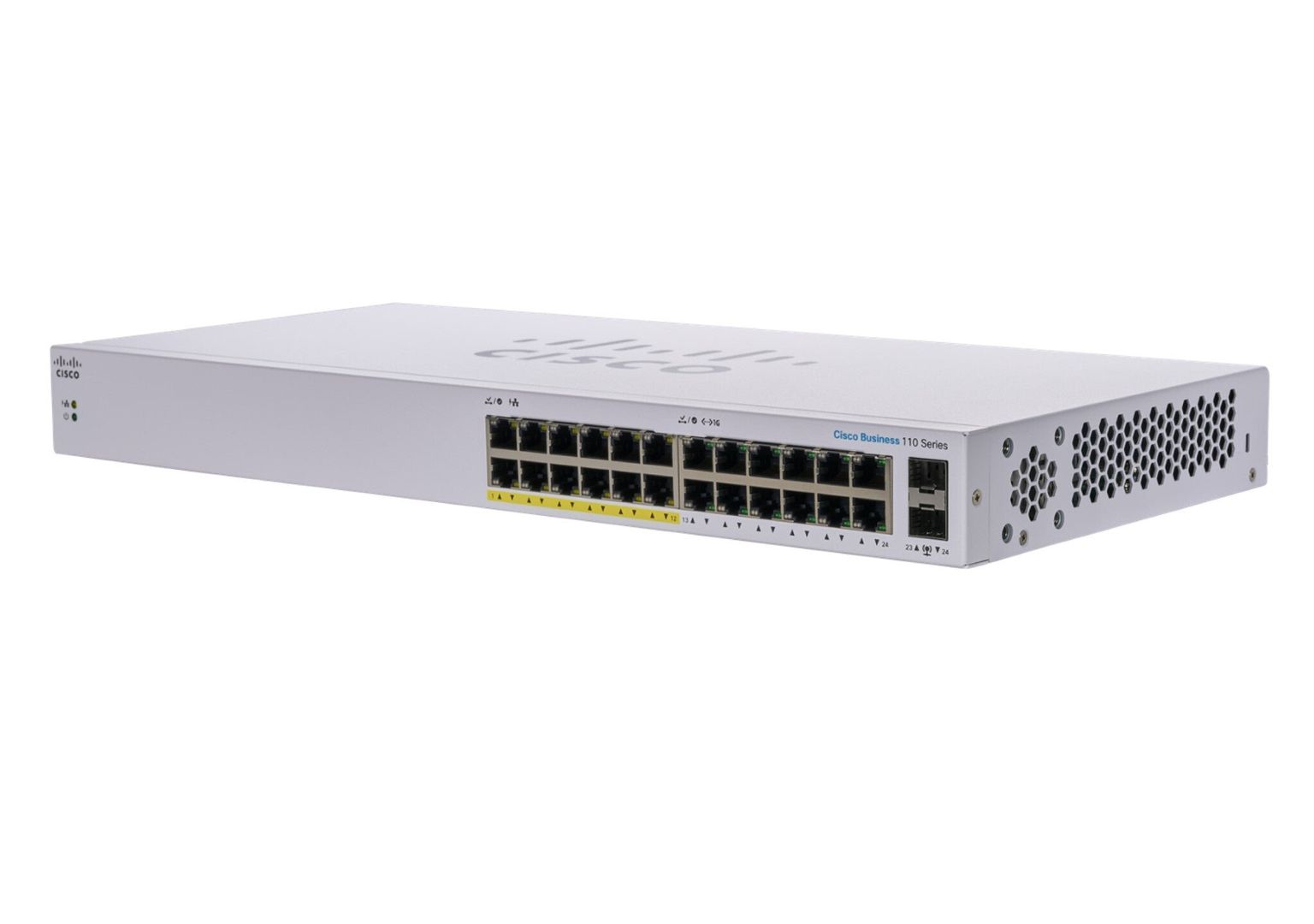Cisco Business CBS110-24PP-D Unmanaged Switch | 24 Port GE | Partial PoE | 2x1G SFP Shared | Limited Lifetime Protection (CBS110-24PP-D) - Image 1