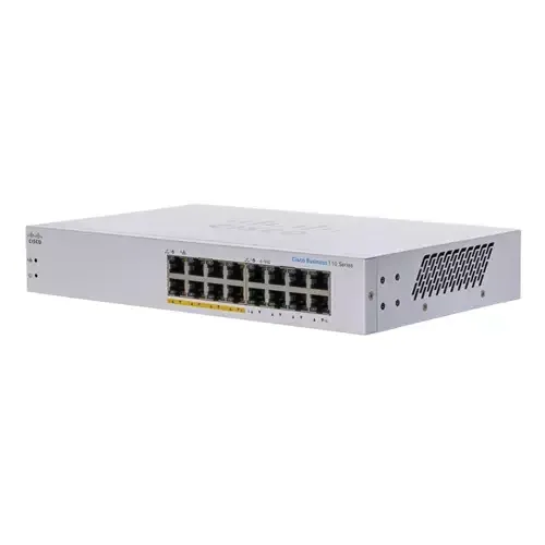 Cisco Business CBS110-16PP-D Unmanaged Switch | 16 Port GE | Partial PoE | Limited Lifetime Protection (CBS110-16PP-D) - Image 1