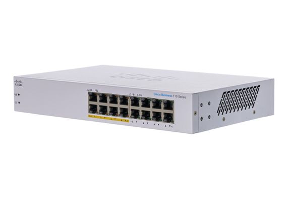 Cisco Business CBS110-16PP-D Unmanaged Switch | 16 Port GE | Partial PoE | Limited Lifetime Protection (CBS110-16PP-D) - Thumbnail 2