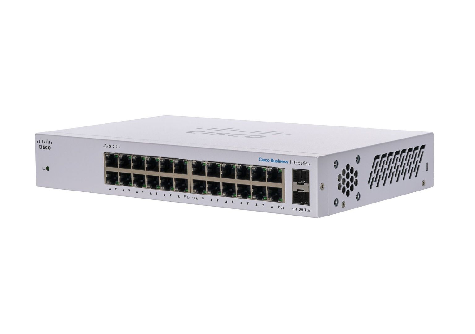 Cisco Business CBS110-24T-D Unmanaged Switch | 24 Port GE | 2x1G SFP Shared | Limited Lifetime Protection (CBS110-24T-D) - Image 1