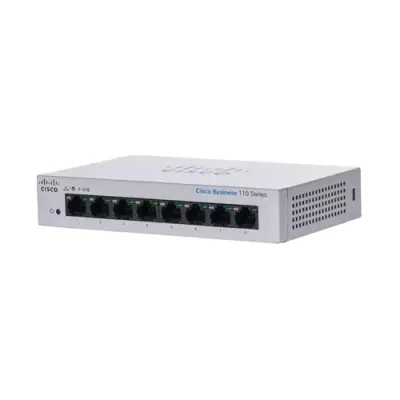Cisco Business CBS110-8T-D Unmanaged Switch | 8 Port GE | Desktop | Ext PS | Limited Lifetime Protection (CBS110-8T-D) - Thumbnail 2