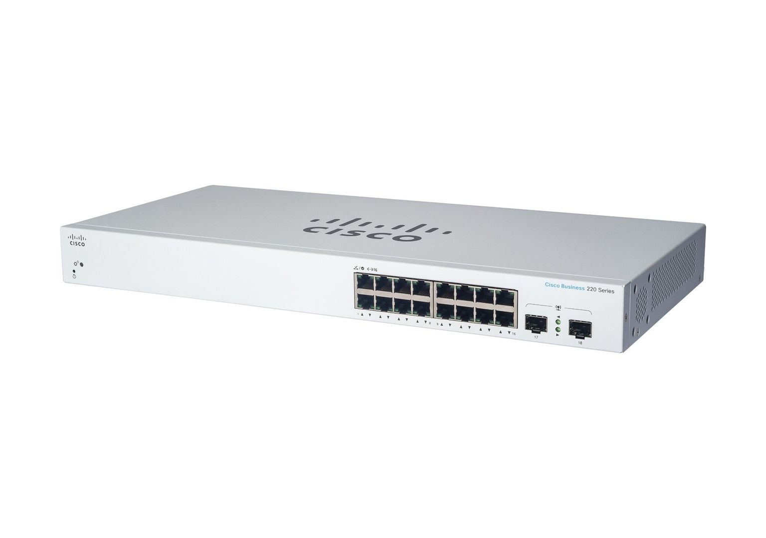 Cisco Business CBS220-16P-2G Smart Switch | 16 Port GE | PoE | 2x1G SFP | 3-Year Limited Hardware Warranty (CBS220-16P-2G-UK) - Image 1