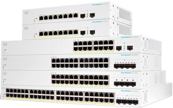 Cisco CBS220-48P-4X-EU network switch Managed L2 Gigabit Ethernet (10/100/1000) Power over Ethernet (PoE) White - Image 1