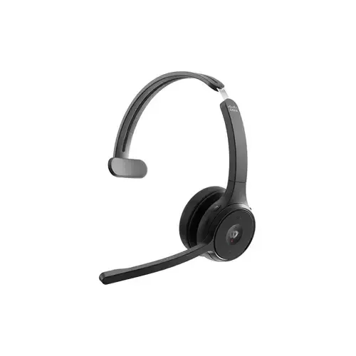 Cisco Headset 721 Wireless Single On-Ear Bluetooth Headphones Webex Button USB-A HD Bluetooth Adapter Soft Case Carbon Black 1-Year Limited Liability Warranty (HS-WL-721-BUNA-C) - Image 1