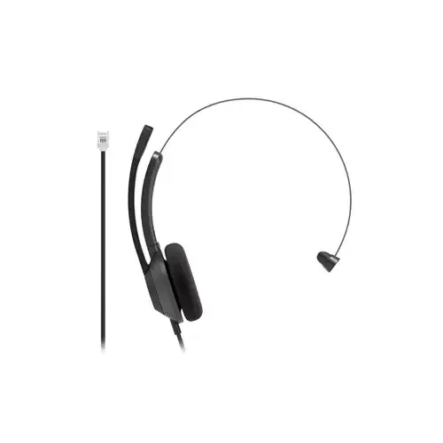 Cisco Headset 321 RJ9 Wired Single On-Ear Headphones RJ9 connection for IP Phone Carbon Black 2-Year Limited Liability Warranty (HS-W-321-C-RJ9) - Image 1