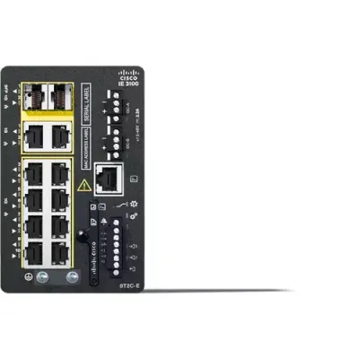 Cisco Catalyst IE-3100-8T2C-E network switch Managed L2 Gigabit Ethernet (10/100/1000) Black - Thumbnail 2