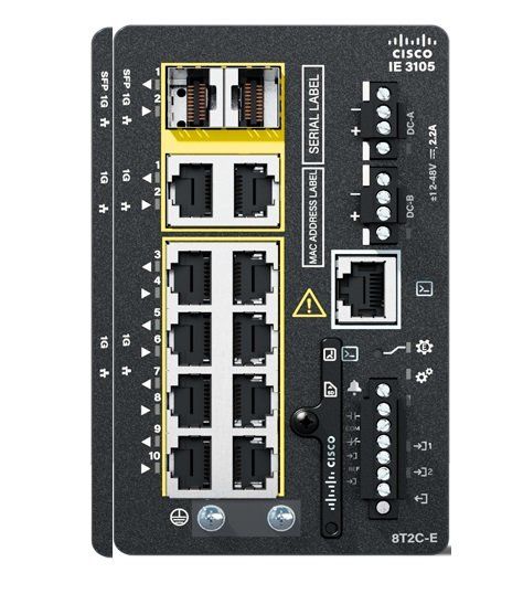 Cisco Catalyst IE3105 Managed L2 Gigabit Ethernet (10/100/1000) Black - Image 1