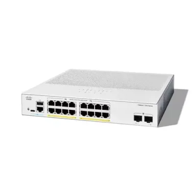 Cisco Catalyst 1300-16P-2G Managed Switch, 16 Port GE, PoE, 2x1GE SFP, Limited Lifetime Protection (C1300-16P-2G) - Thumbnail 2