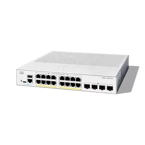 Cisco Catalyst 1300-16P-4X Managed Switch 16 Port GE PoE 4x10GE SFP+ Limited Lifetime Protection (C1300-16P-4X) - Image 1