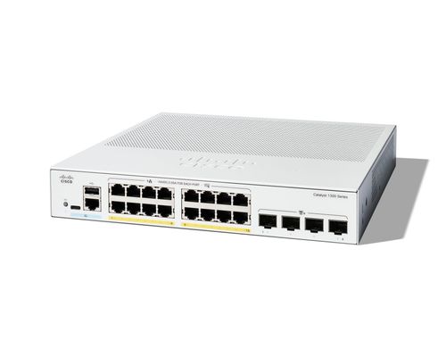 Cisco Catalyst 1300-16P-4X Managed Switch 16 Port GE PoE 4x10GE SFP+ Limited Lifetime Protection (C1300-16P-4X) - Thumbnail 2