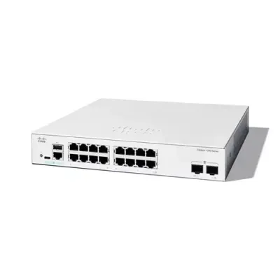 Cisco Catalyst 1300-16T-2G Managed Switch, 16 Port GE, 2x1GE SFP, Limited Lifetime Protection (C1300-16T-2G) - Thumbnail 2