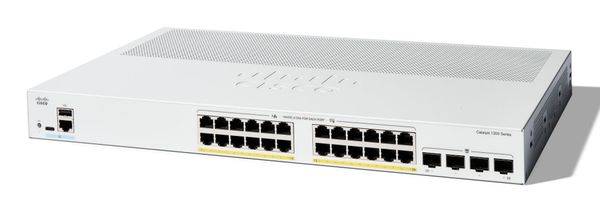 Cisco Catalyst 1200-24P-4G Smart Switch 24 Port GE PoE 4x1GE SFP Limited Lifetime Protection (C1200-24P-4G)