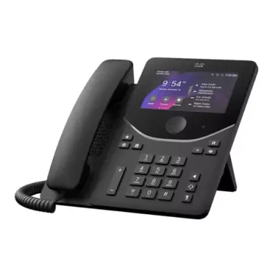 Cisco DESK PHONE 9871 CARBON IP phone Black, Carbon LCD Wi-Fi - Thumbnail 2