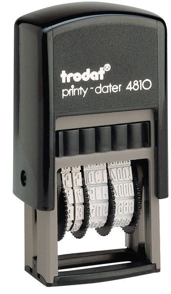 Trodat 4810 Self-Inking Date Stamp Black 70169