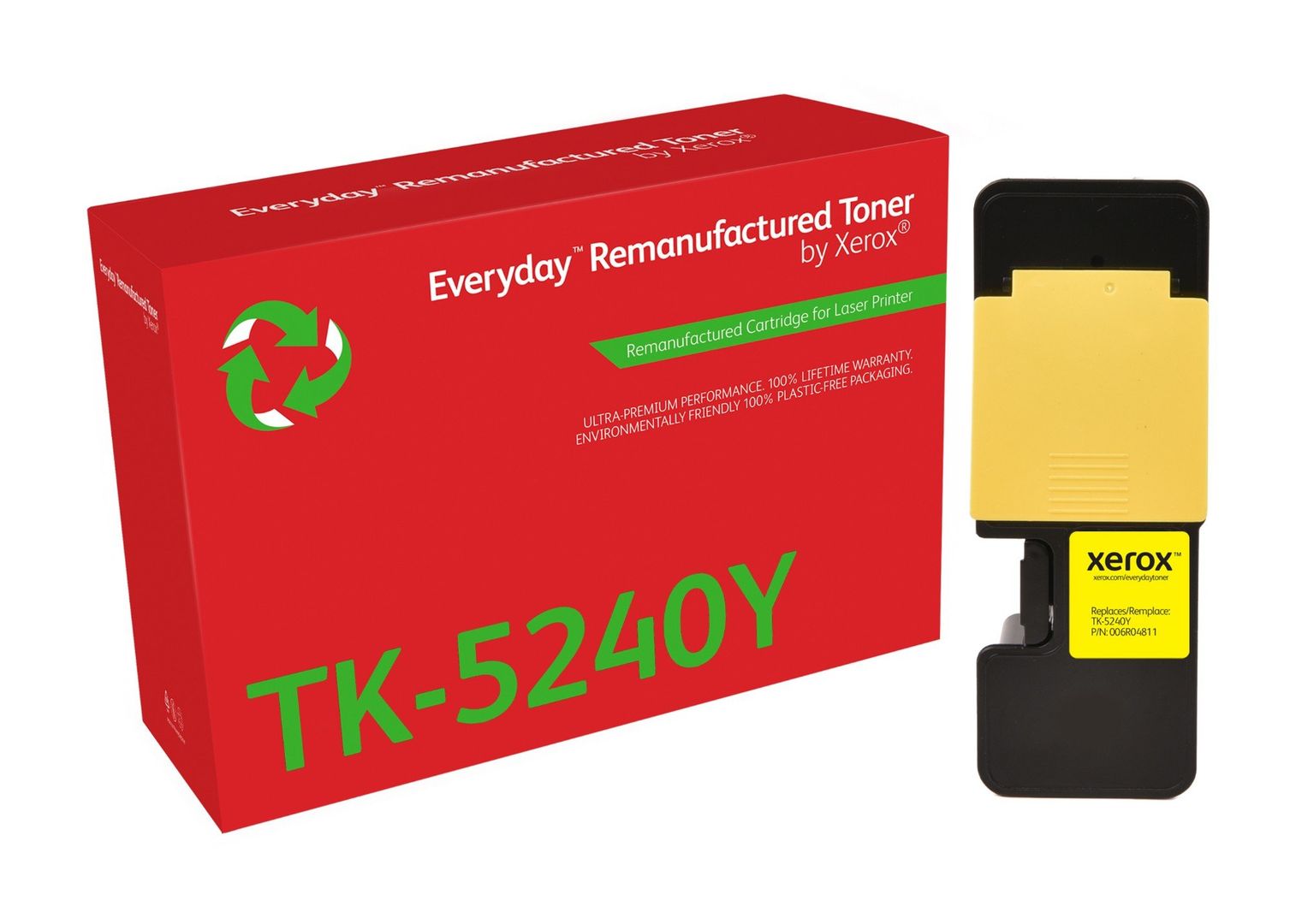 Everyday™ Yellow Remanufactured Toner by Xerox compatible with Kyocera TK-5240Y, Standard capacity - Image 1
