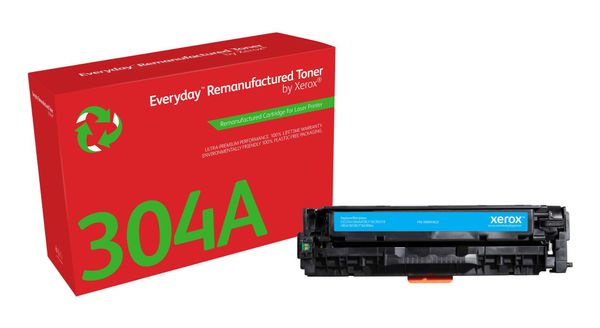 Everyday Cyan Remanufactured Toner by Xerox compatible with HP 304A (CC531A) Standard capacity - Thumbnail 2