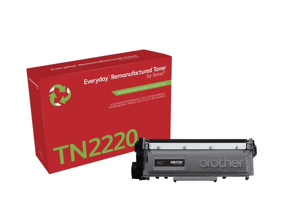 Everyday Mono Remanufactured Toner by Xerox compatible with Brother TN2220 High capacity