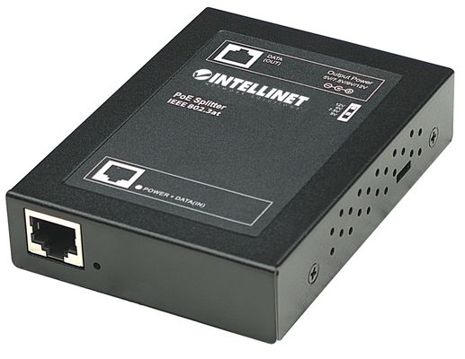 Intellinet Power over Ethernet (PoE+) Splitter IEEE802.3at 5 7.5 9 or 12 V DC output voltage