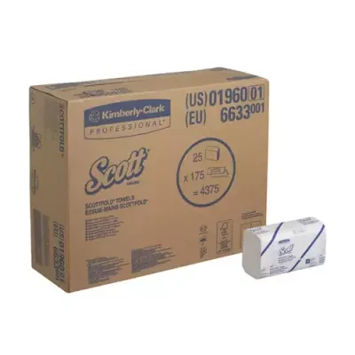 SCOTT 6633 paper towels 175 sheets Fiber White - Thumbnail 2