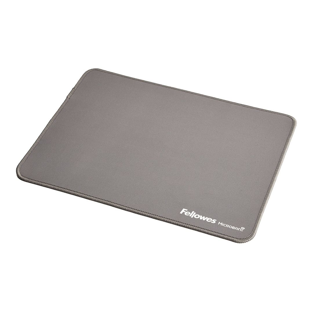 Fellowes Breyta XL Mouse Mat with Non-Slip Base XL Mouse Pad with Antibacterial Protection Grey - Image 1