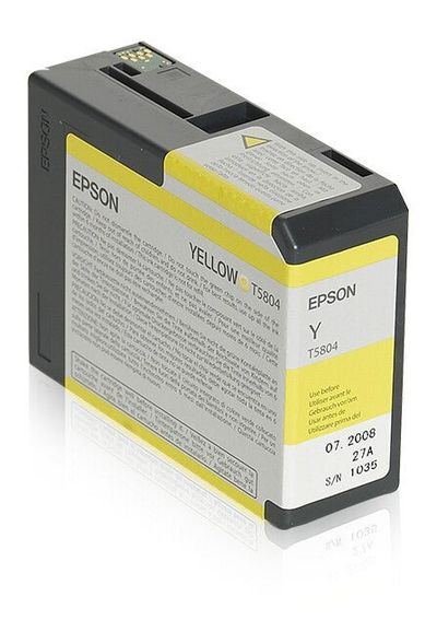 Epson C13T580400/T5804 Ink cartridge yellow 80ml for Epson Stylus Pro