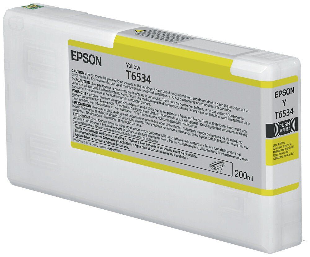 Epson C13T653400/T6534 Ink cartridge yellow 200ml for Epson Stylus Pro - Image 1