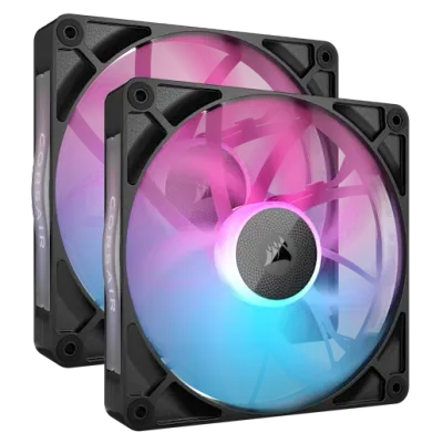 Corsair iCUE LINK RX140 RGB Computer case Fan 14 cm Black 2 pc(s) - Thumbnail 2