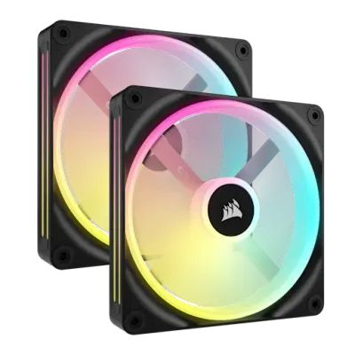 Corsair CO-9051004-WW computer cooling system Computer case Fan 14 cm Black, White 2 pc(s) - Thumbnail 2