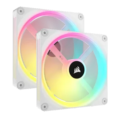 Corsair iCUE LINK QX140 RGB Computer case Fan 14 cm White 2 pc(s) - Thumbnail 2