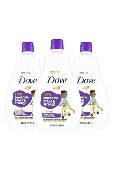 Dove Kids Care Bubble Bath Berry Smoothie Hypoallergenic Foaming Wash, 2x591ml - 2x591ml