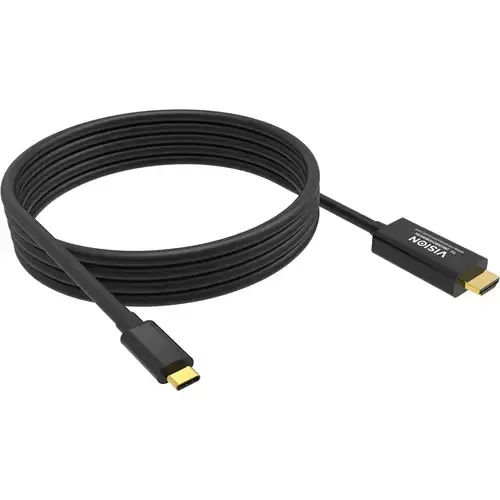 Vision TC 2MUSBCHDMI8K/BL mobile phone cable Black 2 m USB C - Image 1