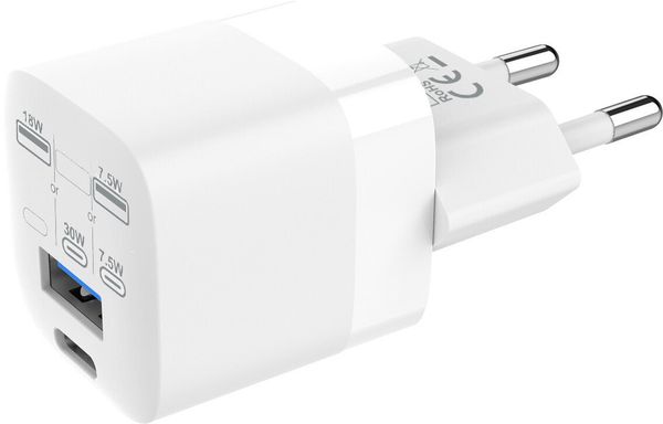 Vision TC-PUSBEU/30 mobile device charger Laptop, Smartphone, Tablet White AC Fast charging Indoor