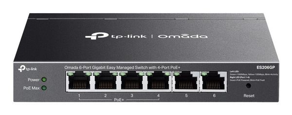 TP-Link Omada ES206GP network switch Managed Gigabit Ethernet (10/100/1000) Power over Ethernet (PoE) Black - Thumbnail 2