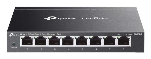 TP-Link Omada ES208G network switch Managed L2 Gigabit Ethernet (10/100/1000) Black - Thumbnail 2