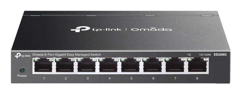 TP-Link Omada ES208G network switch Managed L2 Gigabit Ethernet (10/100/1000) Black - Image 1
