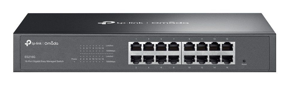 TP-Link Omada ES216G network switch Managed L2 Gigabit Ethernet (10/100/1000) Black - Image 1
