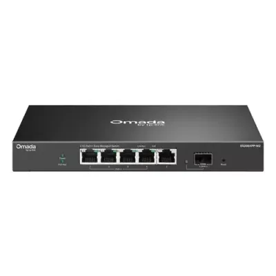 TP-Link ES206XPP-M2 network switch Managed L2 2.5G Ethernet (100/1000/2500) Power over Ethernet (PoE) Desktop/Wall-Mounting Black - Thumbnail 2