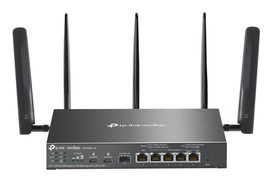 TP-Link ER706WP-4G wireless router Gigabit Ethernet Dual-band (2.4 GHz / 5 GHz) Black - Image 1