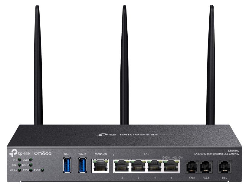 TP-Link Omada DR3220v-4G wireless router Gigabit Ethernet Dual-band (2.4 GHz / 5 GHz) Black - Image 1