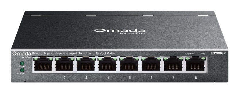 TP-Link Omada ES208GP network switch Managed L2 Gigabit Ethernet (10/1 - Image 1
