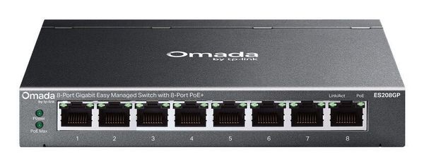 TP-Link Omada ES208GP network switch Managed L2 Gigabit Ethernet (10/1
