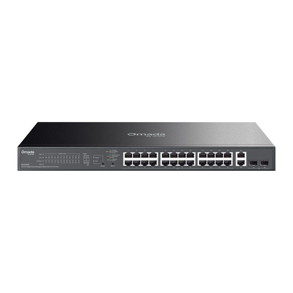 OMADA ES228GP network switch Managed L2 Gigabit Ethernet (10/100/1000) Power over Ethernet (PoE) Black - Image 1