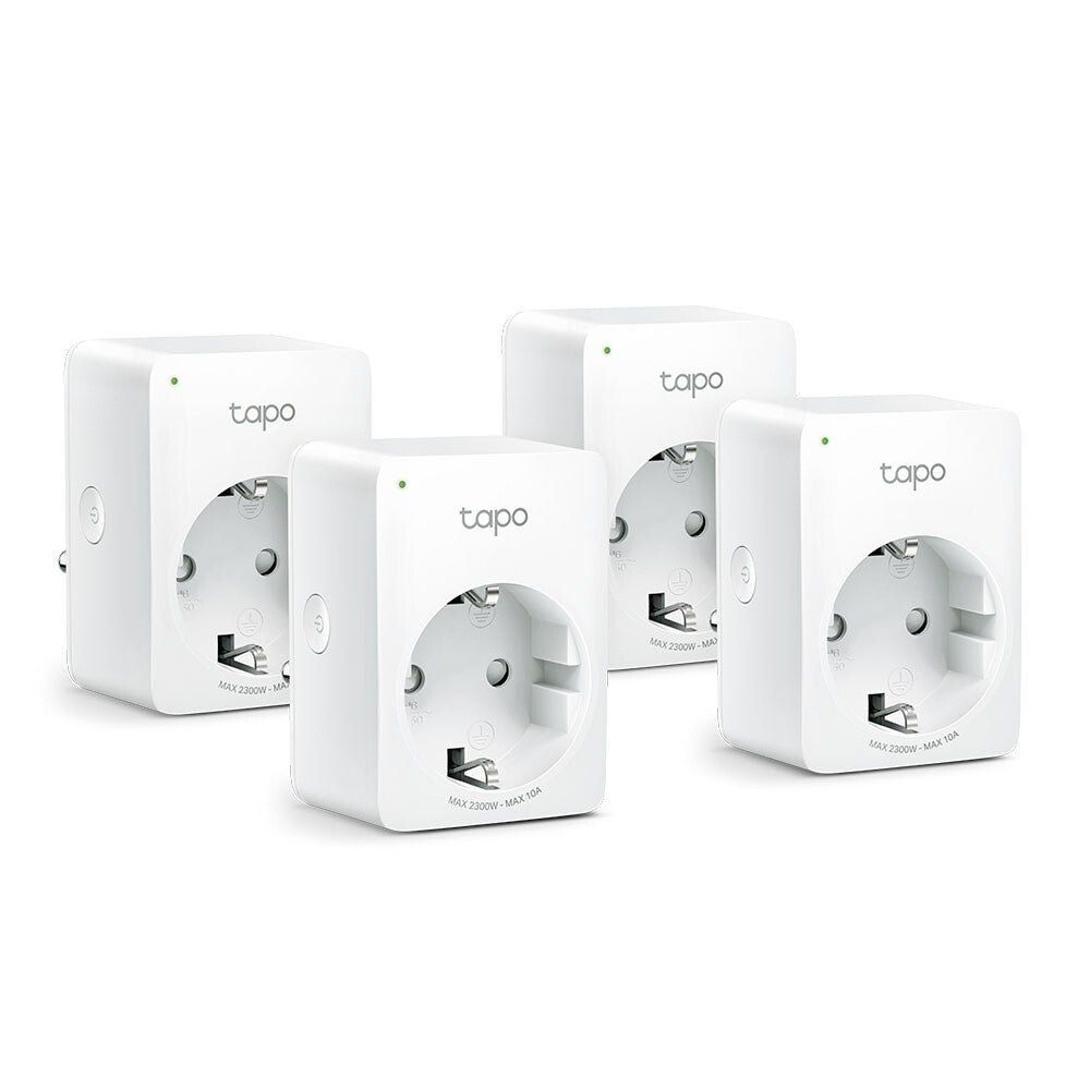 TP-LINK Tapo P100 Mini Smart WiFi Socket - Pack of 4, White - Image 1