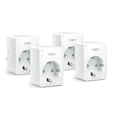 TP-LINK Tapo P100 Mini Smart WiFi Socket - Pack of 4, White