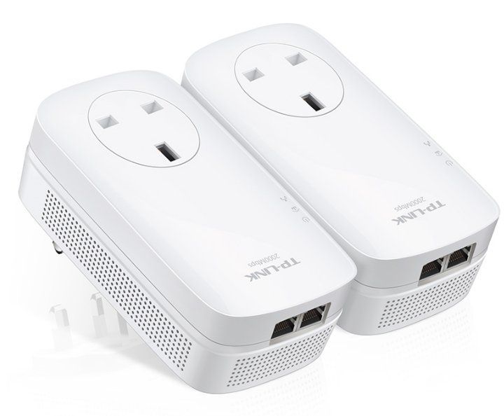 TP-Link AV2000 2-Port Gigabit Passthrough Powerline Starter Kit - Image 1