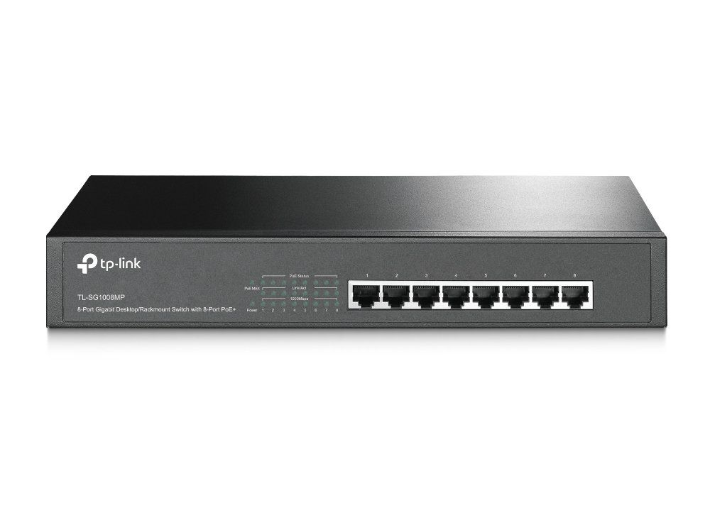 TP-Link TL-SG1008MP network switch Unmanaged Gigabit Ethernet (10/100/1000) Power over Ethernet (PoE) Black - Image 1